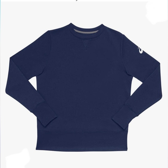 ASICS Women French Terry Sweatshirt.  Size ? Navy NWT - Picture 7 of 8